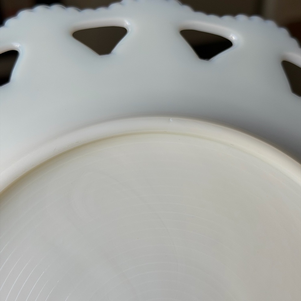 Vintage Milk Glass Plate - Picture 5 of 6